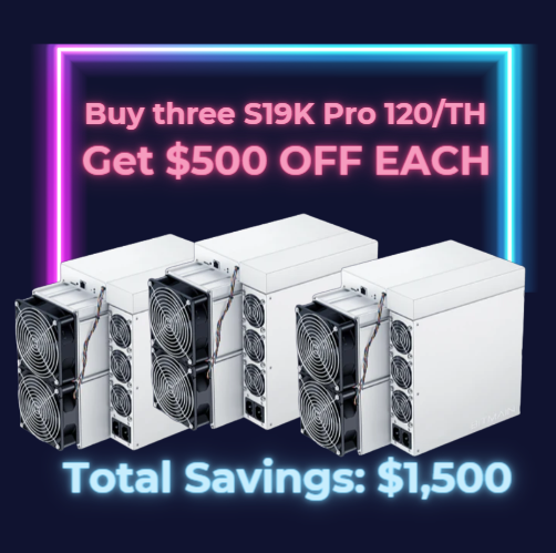 Antminer S19K Pro 120TH Bundle