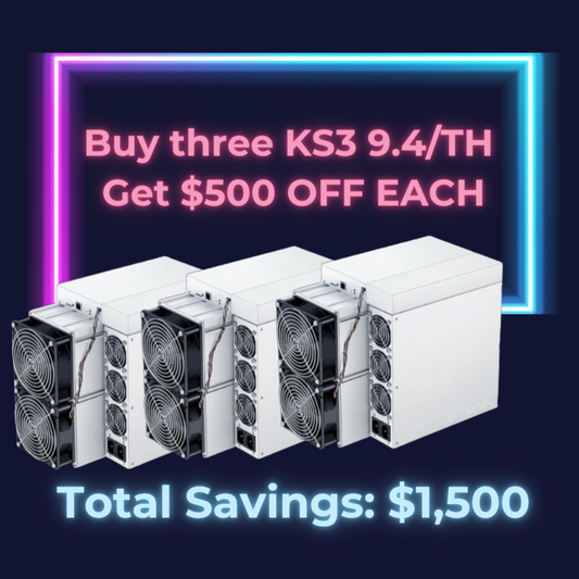 Antminer Kaspa KS3 9.4TH Bundle
